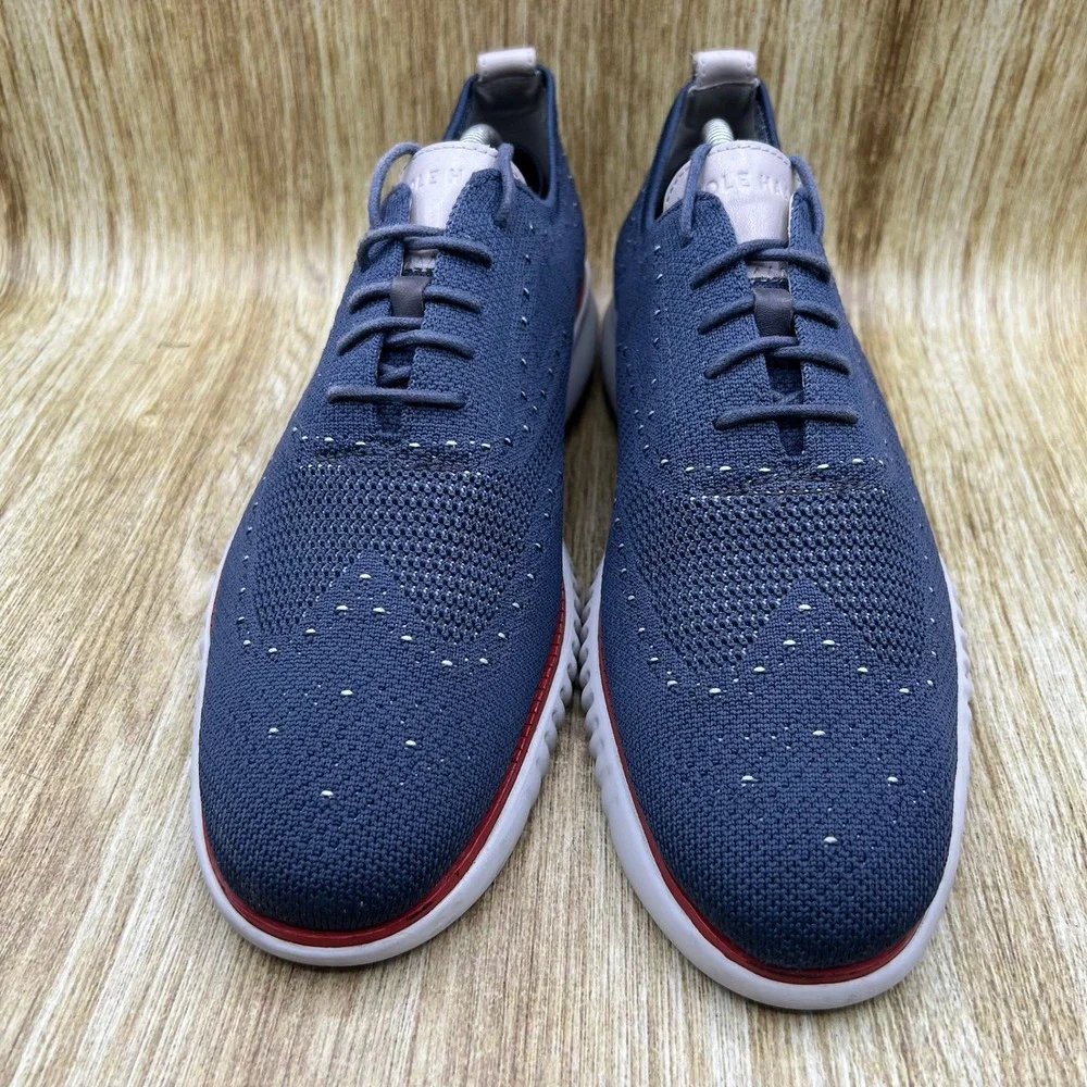 Cole Haan 2.Zerogrand Stitchlite Men's Size 10 Navy Blue Oxford Wingtip C34353